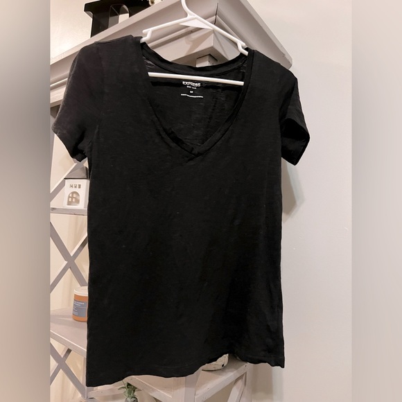 Express v neck easy slub tee size small - Picture 2 of 4